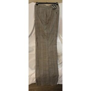 Women's Worthington Size 10 Gray Plaid High Rise Trousers